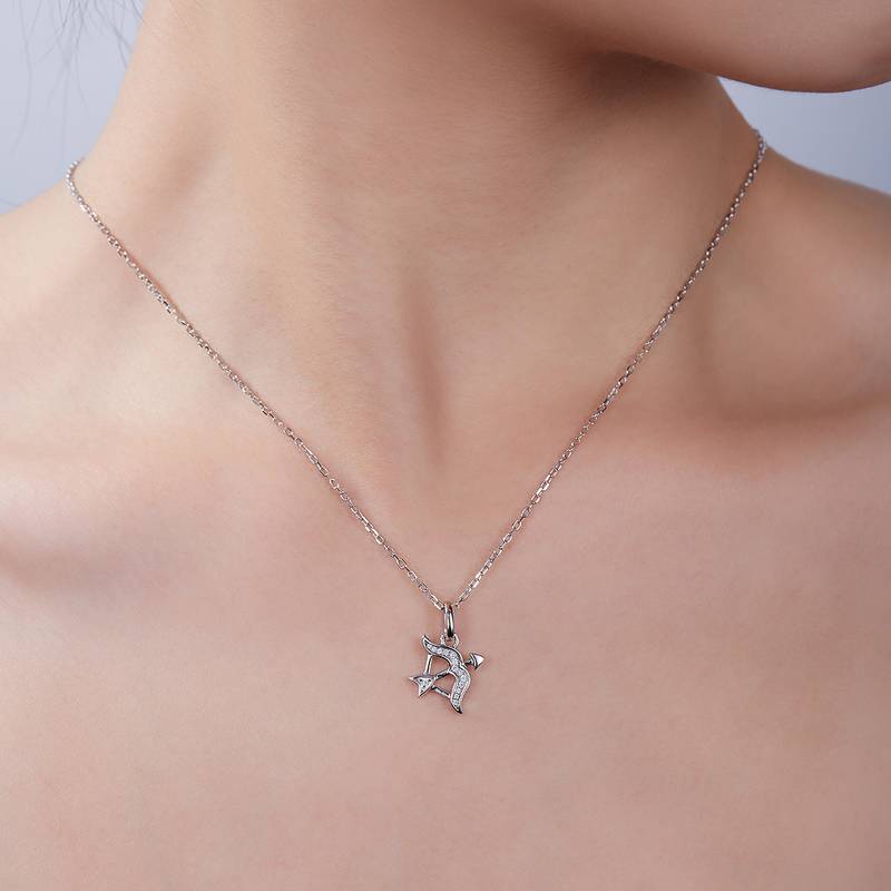 Sagittarius Moissanite Diamond Necklace from the Twelve Constellations Series